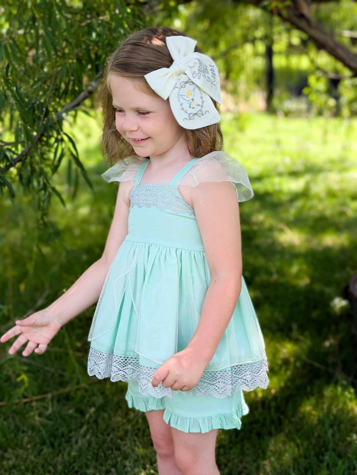 Pixie Dust and Roses Bows in Collobration with Graceful Kenzie