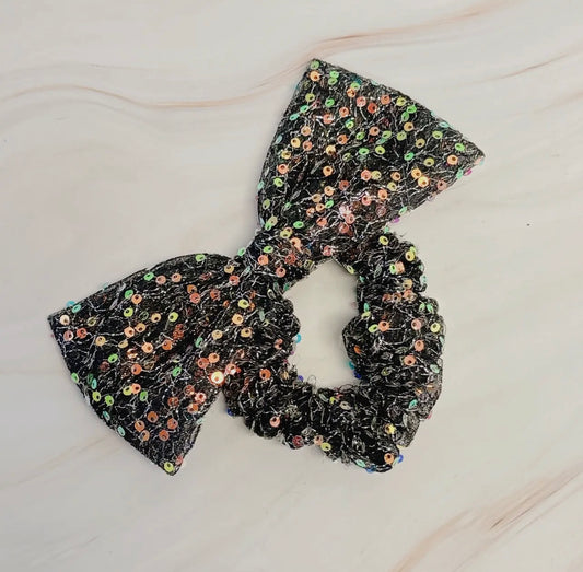 Sequin Shimmer Scrunchie Bows