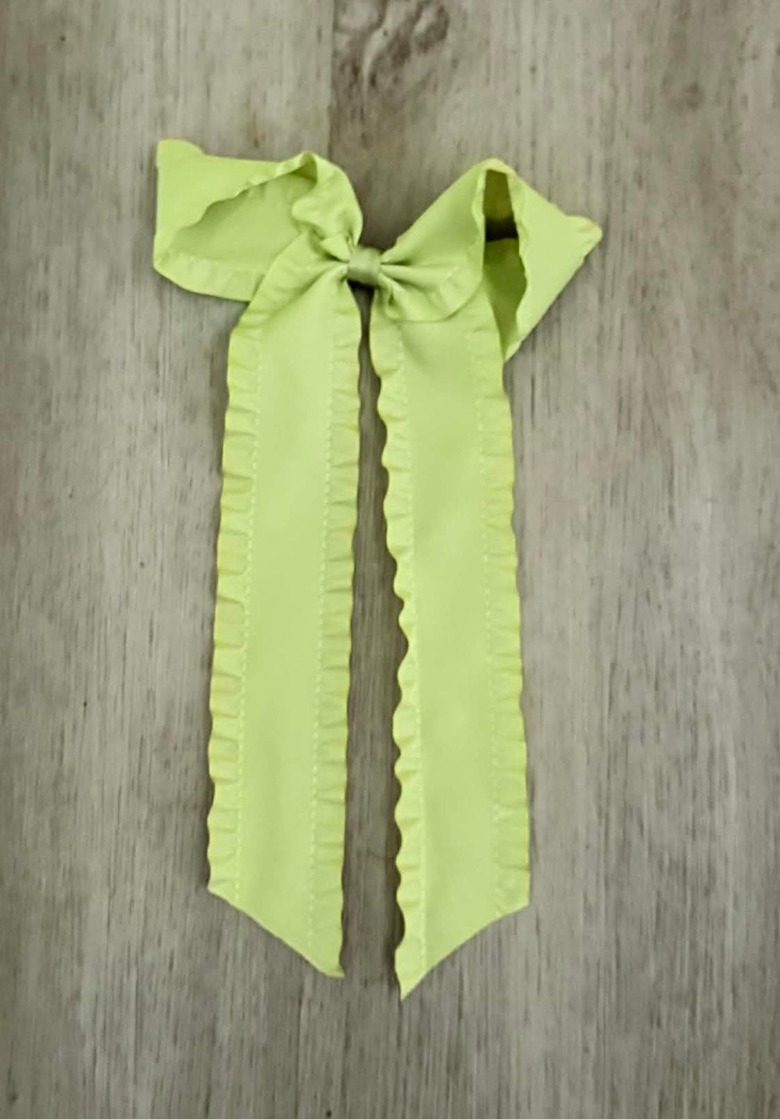 Spring Satin Ruffle Long Tail Bow
