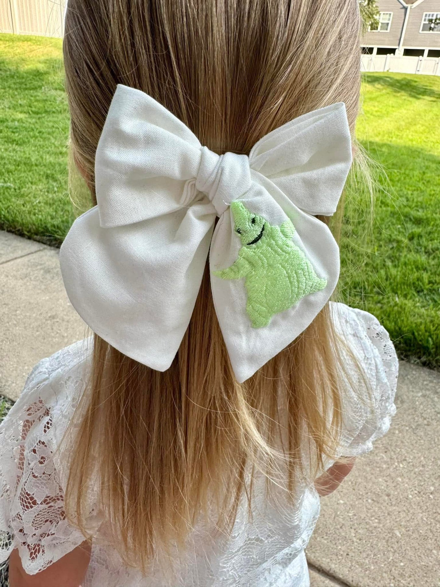 Nightmare Before Halloween Embroidered Bows