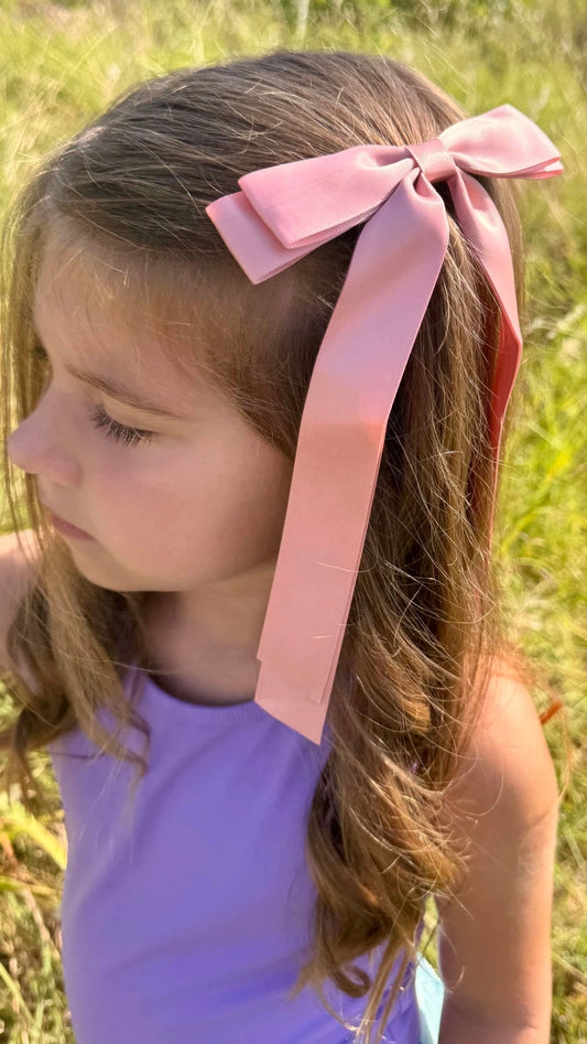 Satin Long Tail Bows - Back to School Edit