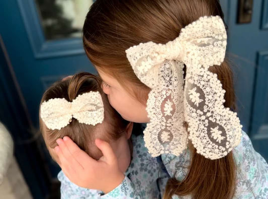 Classic Vintage Lace Baby Bow