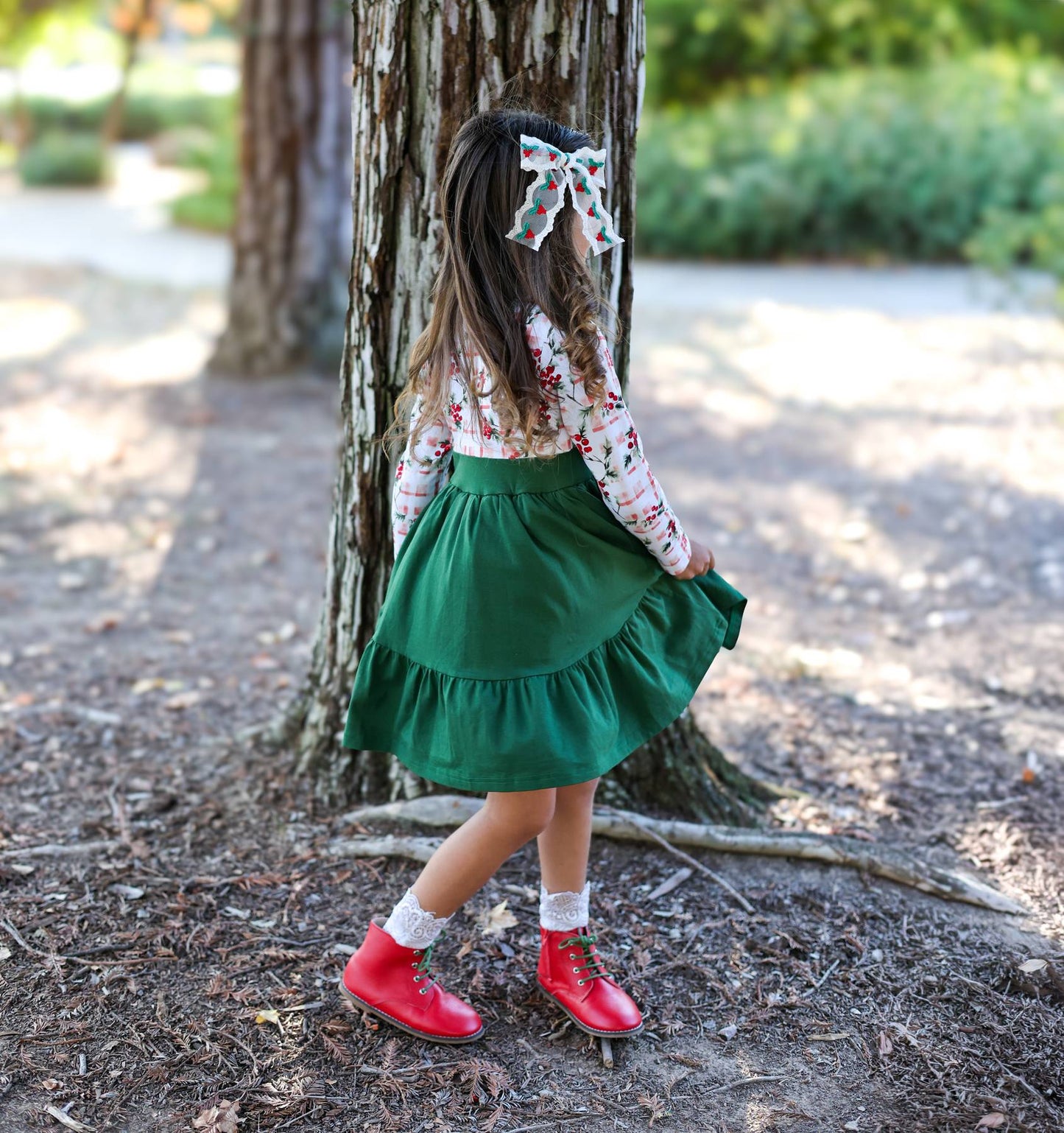 Merry Mistletoe Bows M2M Logan & Lily Merry Mistletoe Dress