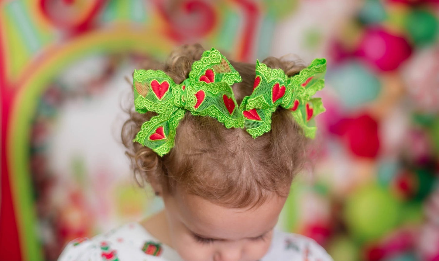 Meanie Greenie Bows