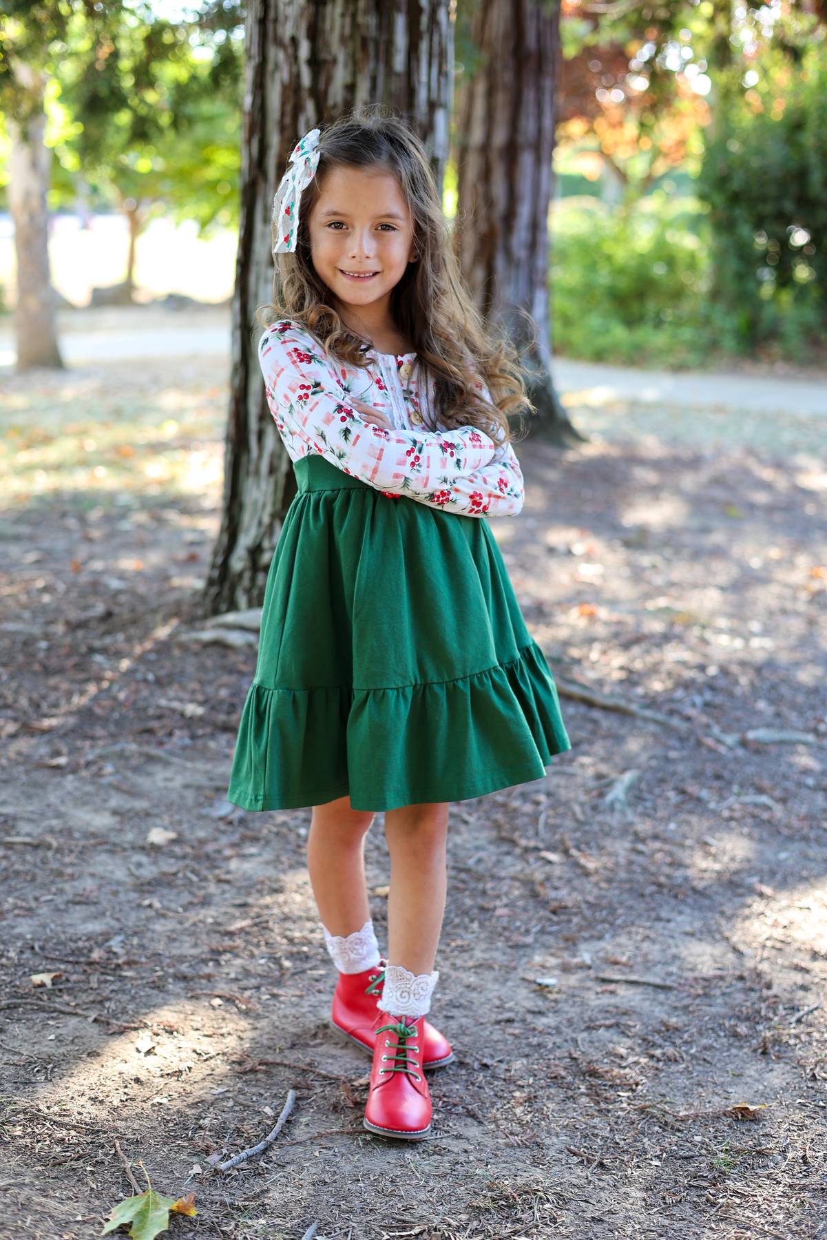 Merry Mistletoe Bows M2M Logan & Lily Merry Mistletoe Dress