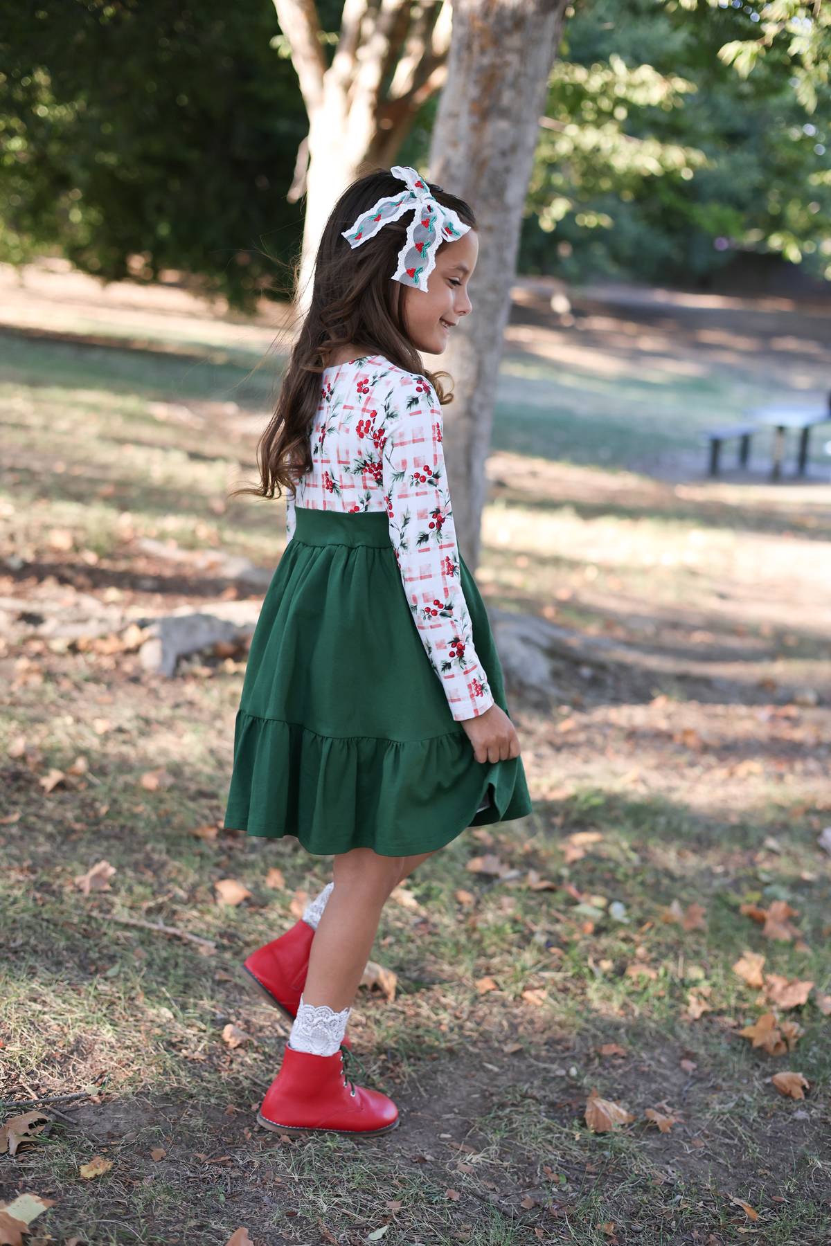Merry Mistletoe Bows M2M Logan & Lily Merry Mistletoe Dress