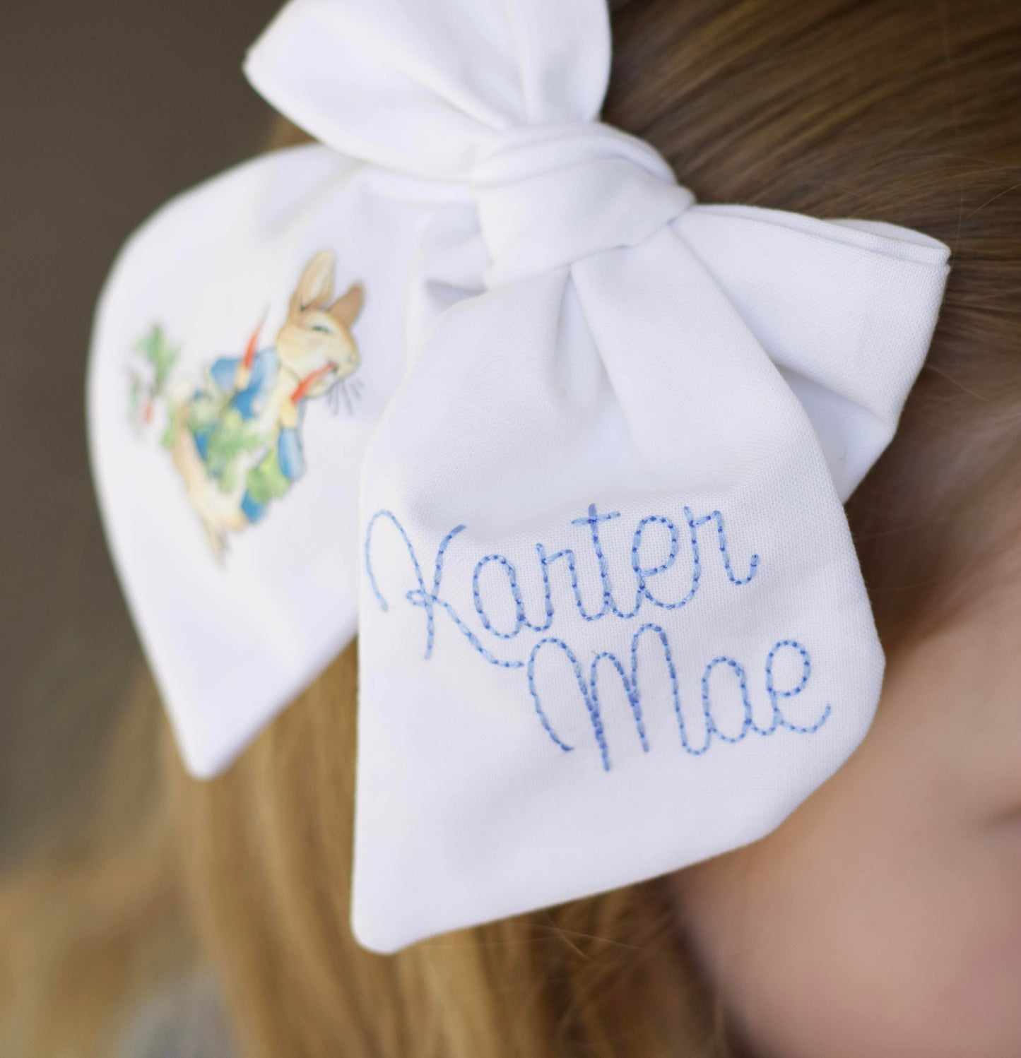Peter and Friends Personalized Emboirdered Bows