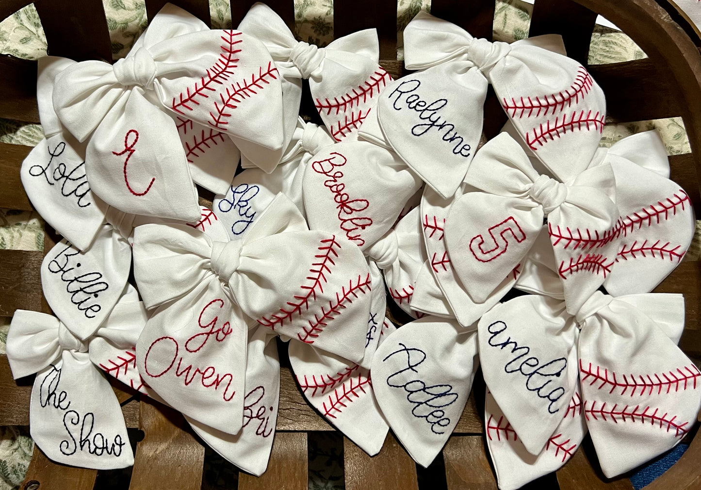 Classic Signature Baseball Bows