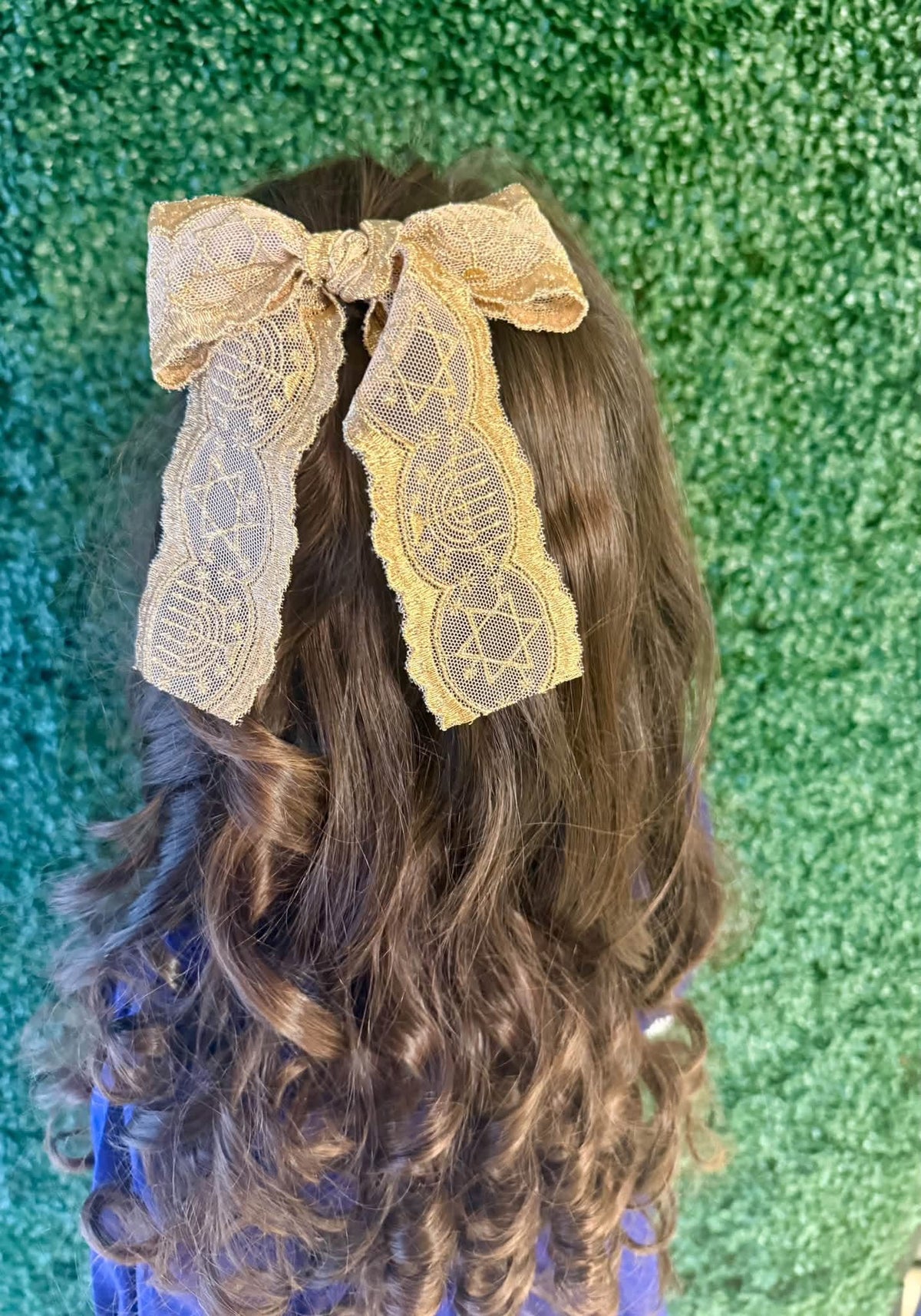 Festival of Lights Gold lace Bows