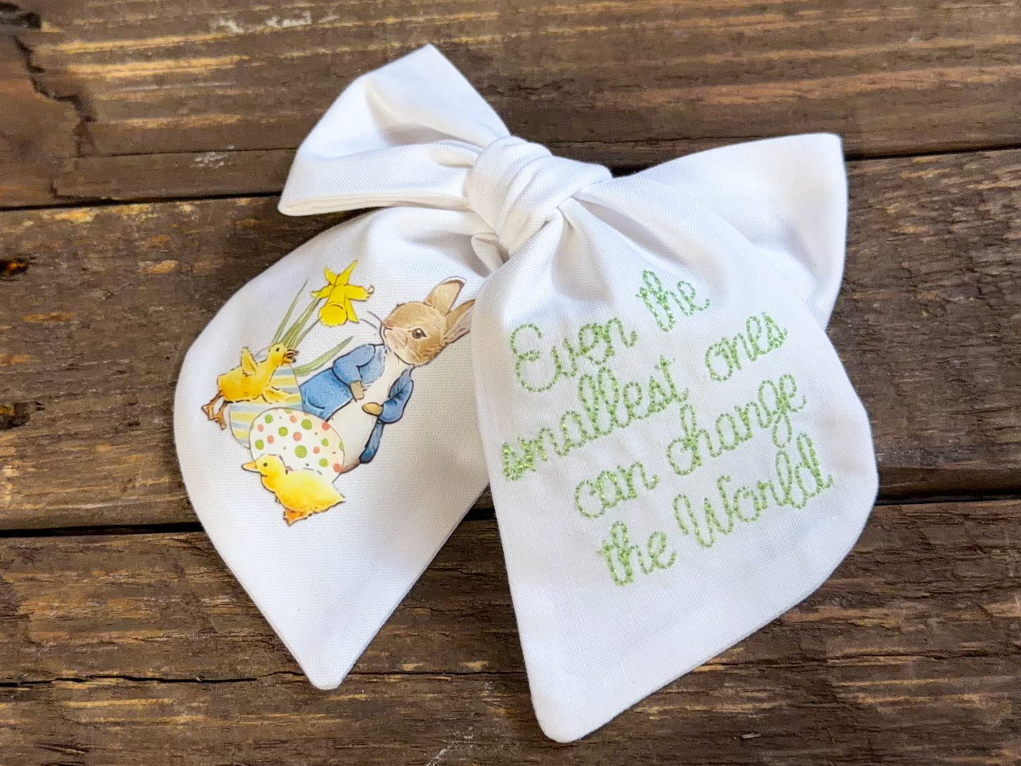 Peter and Friends Personalized Emboirdered Bows