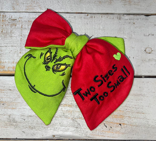 Two-Tone Meanie Greenie Bows
