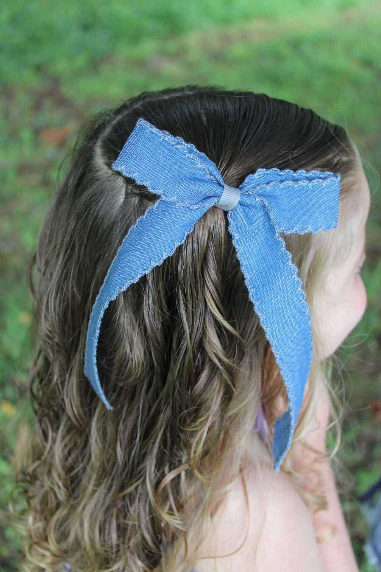 Blue Jean Baby Bows