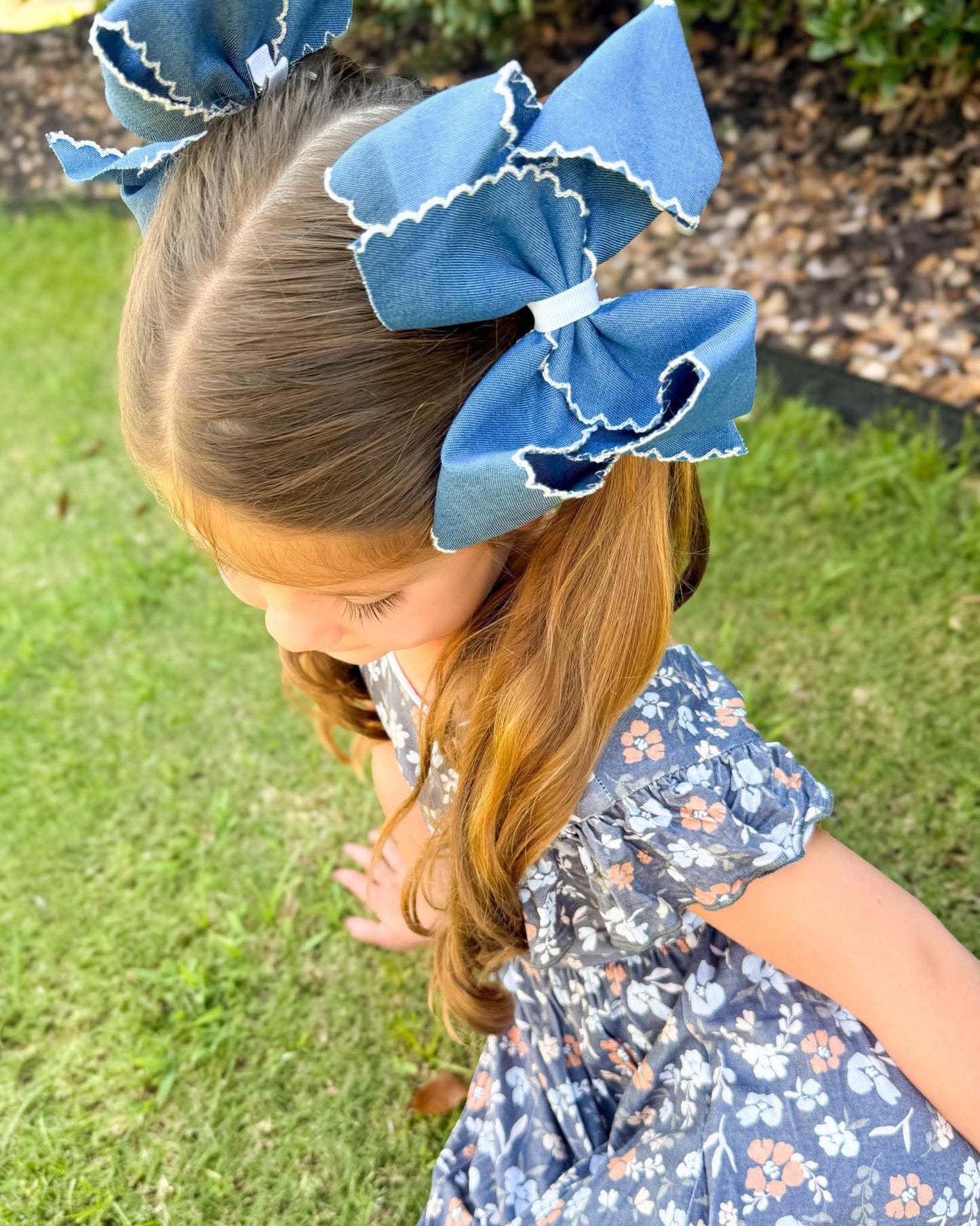 Blue Jean Baby Bows