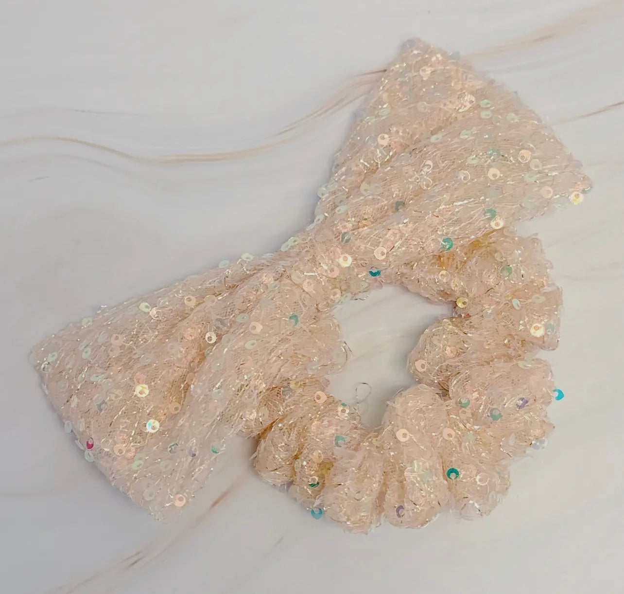 Sequin Shimmer Scrunchie Bows