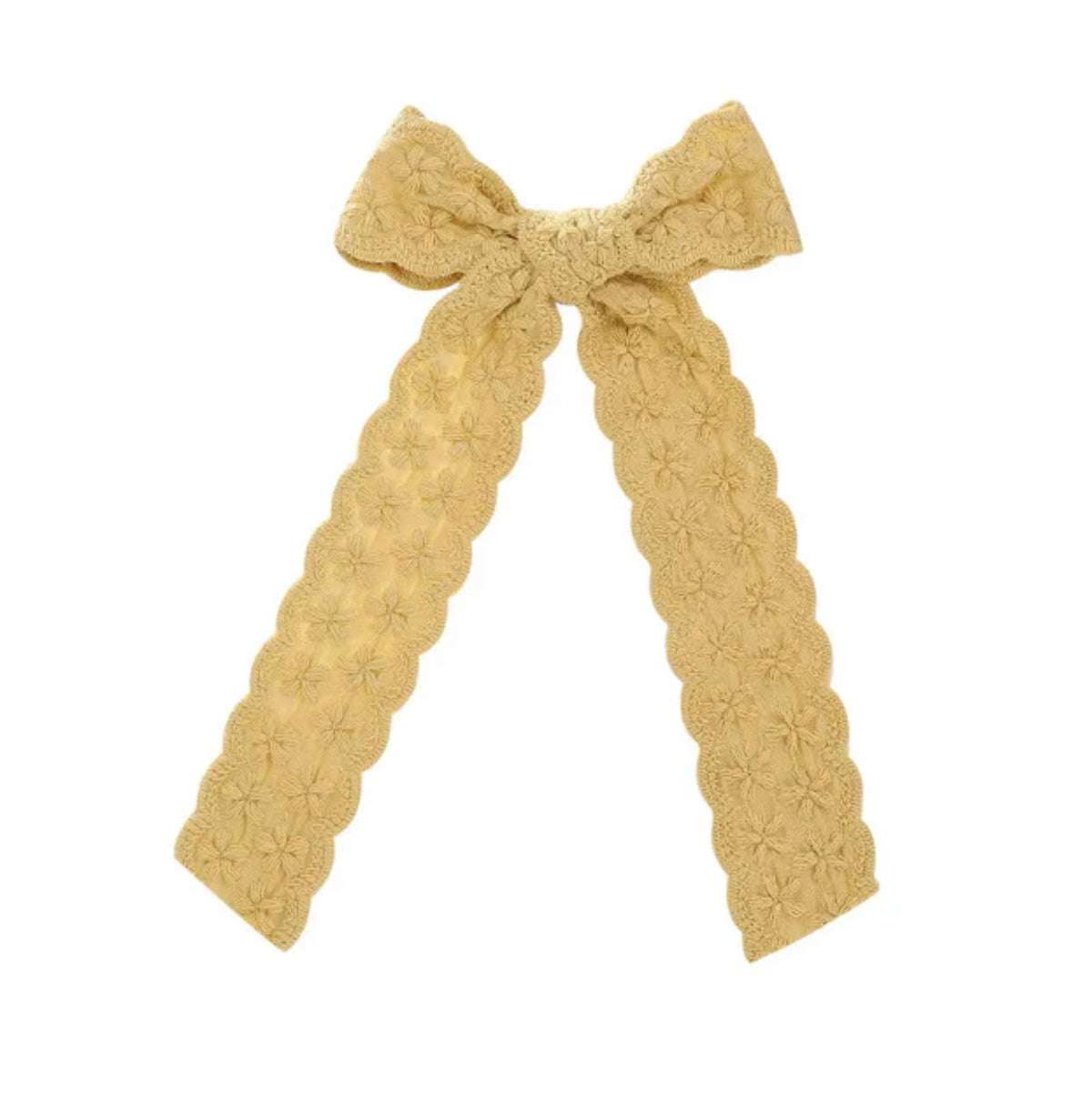 Embroidered Daisy Bows