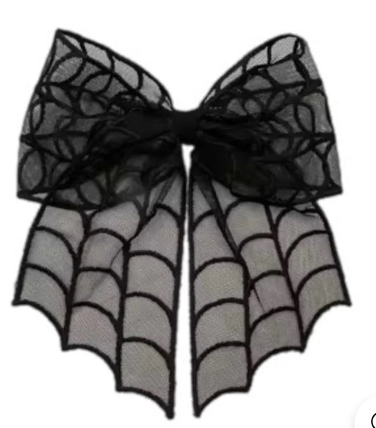 Black Spiderweb Barrette