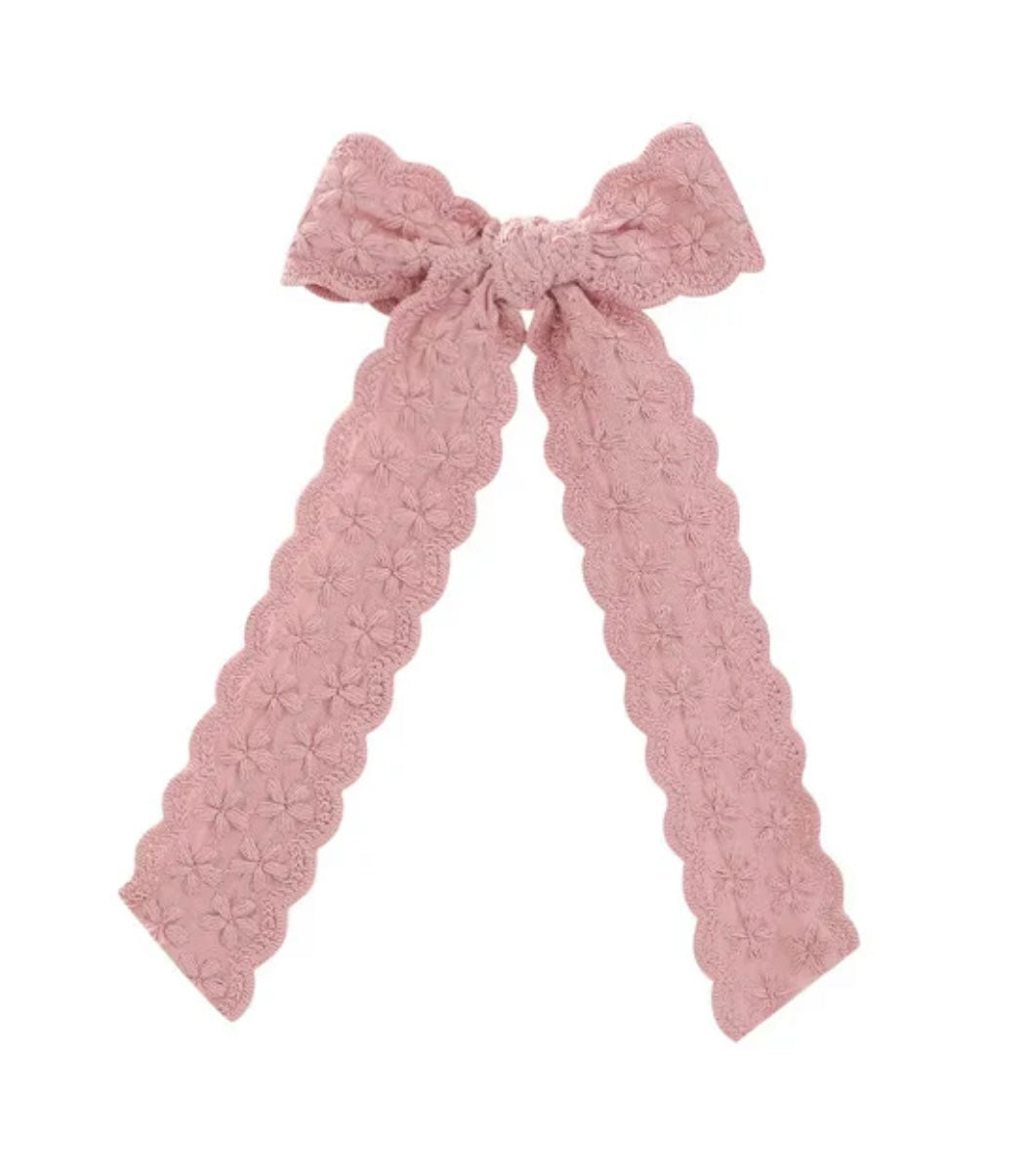 Embroidered Daisy Bows