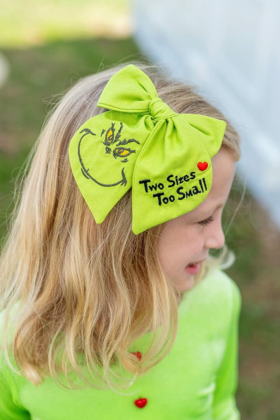 Meanie Greenie Collab with LVC and The Willing Accomplice - Solid Green Bows