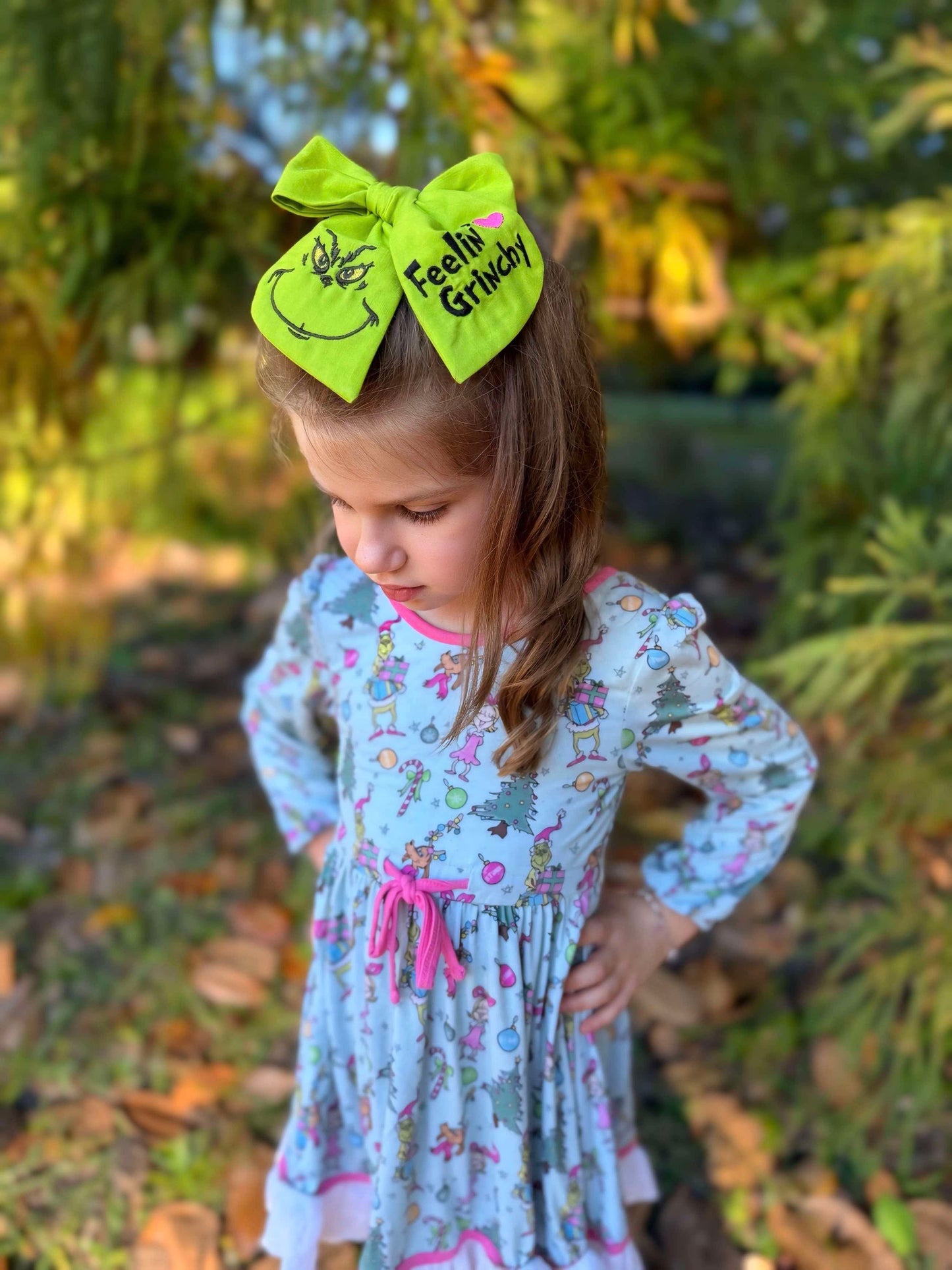 Meanie Greenie Collab with LVC and The Willing Accomplice - Solid Green Bows