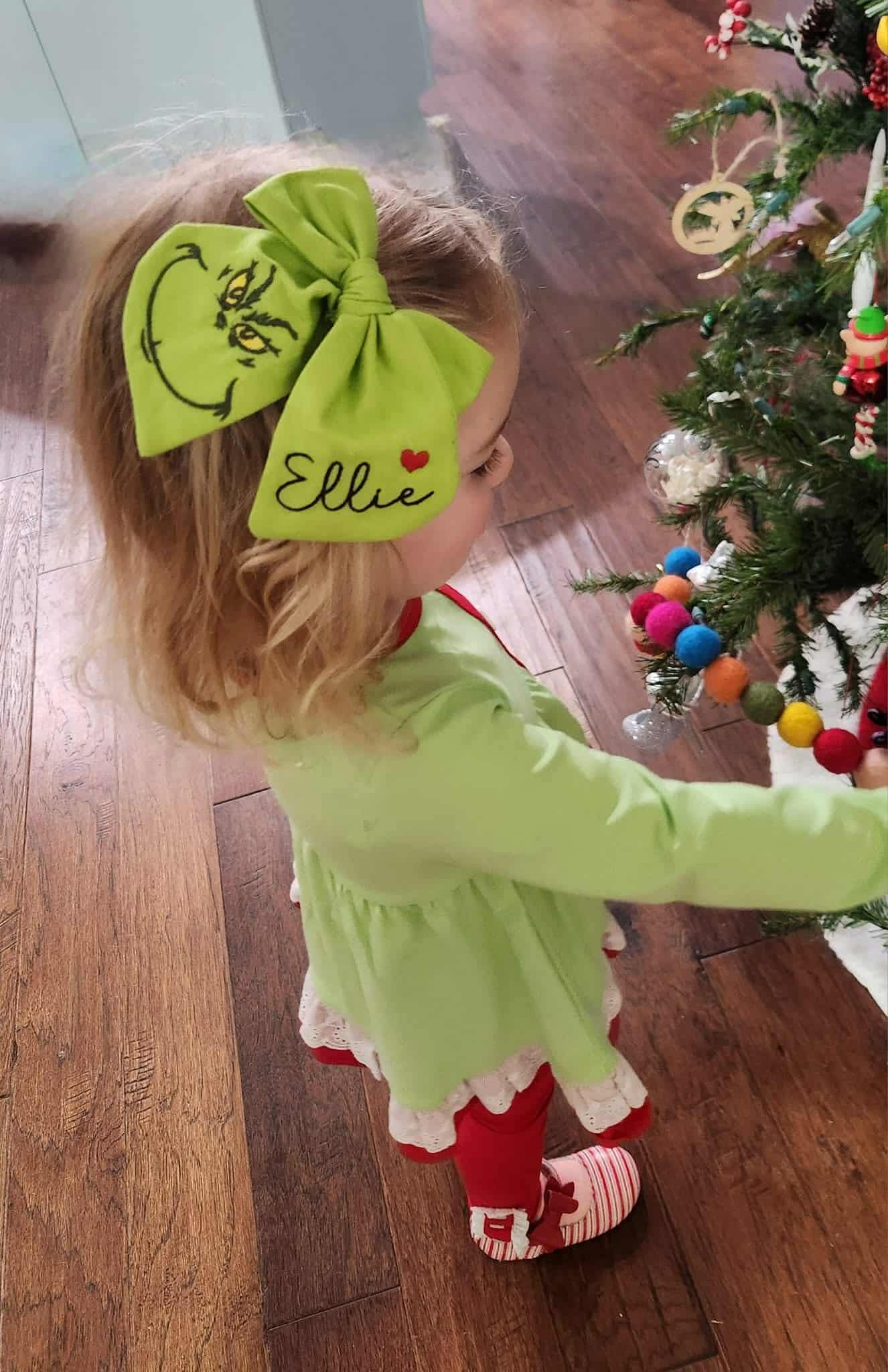 Meanie Greenie Collab with LVC and The Willing Accomplice - Solid Green Bows