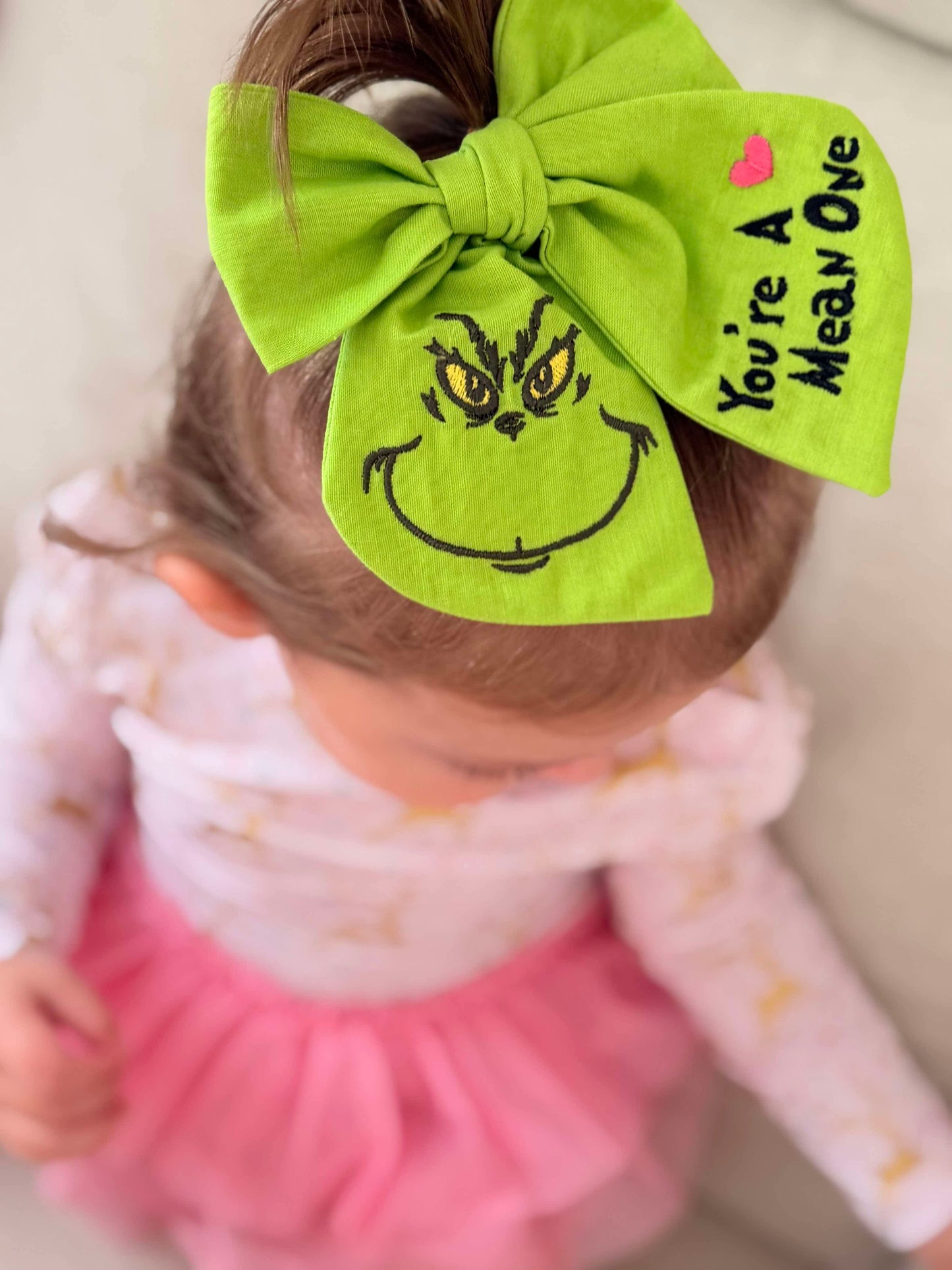 Meanie Greenie Collab with LVC and The Willing Accomplice - Solid Green Bows