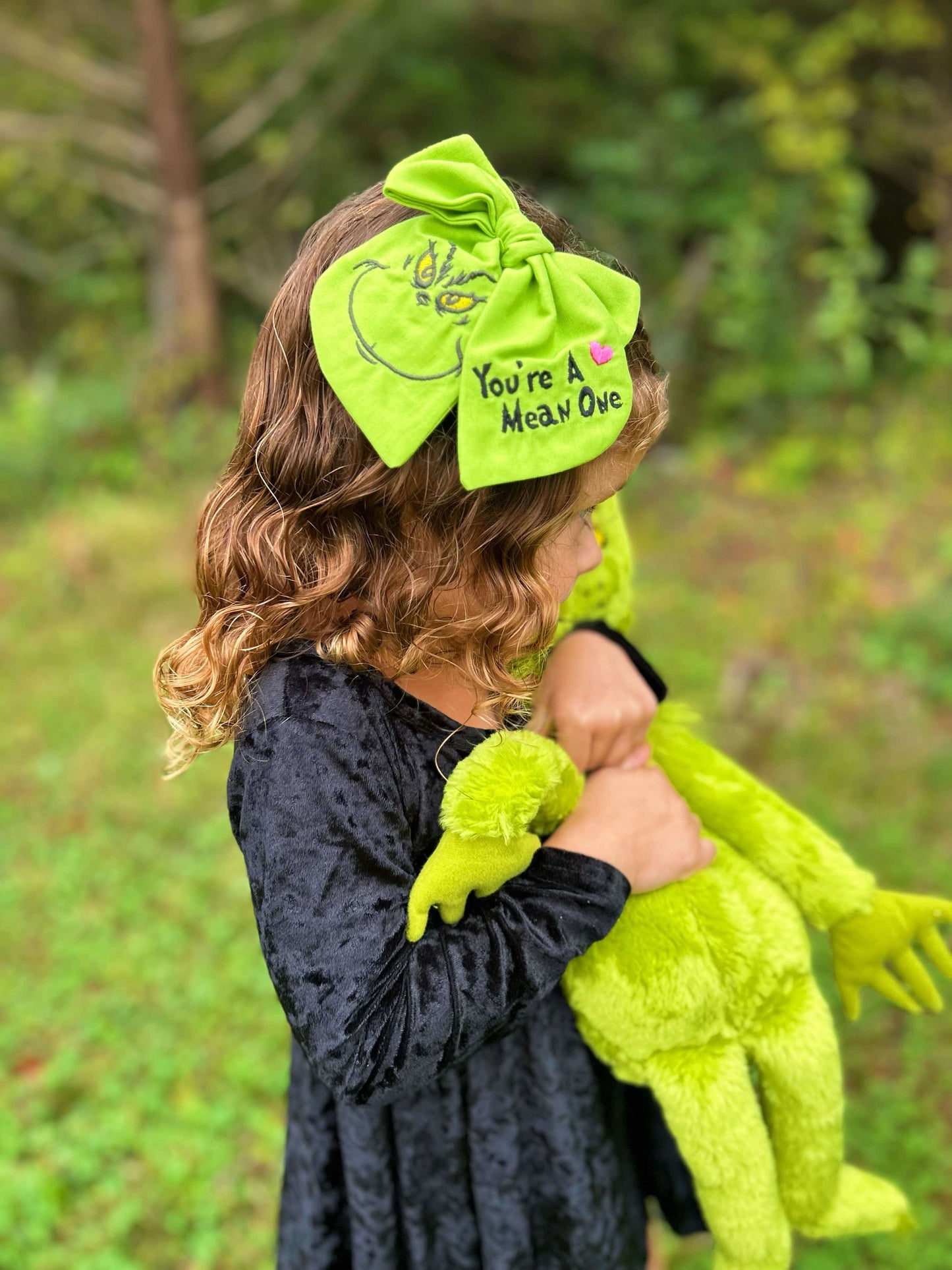 Meanie Greenie Collab with LVC and The Willing Accomplice - Solid Green Bows