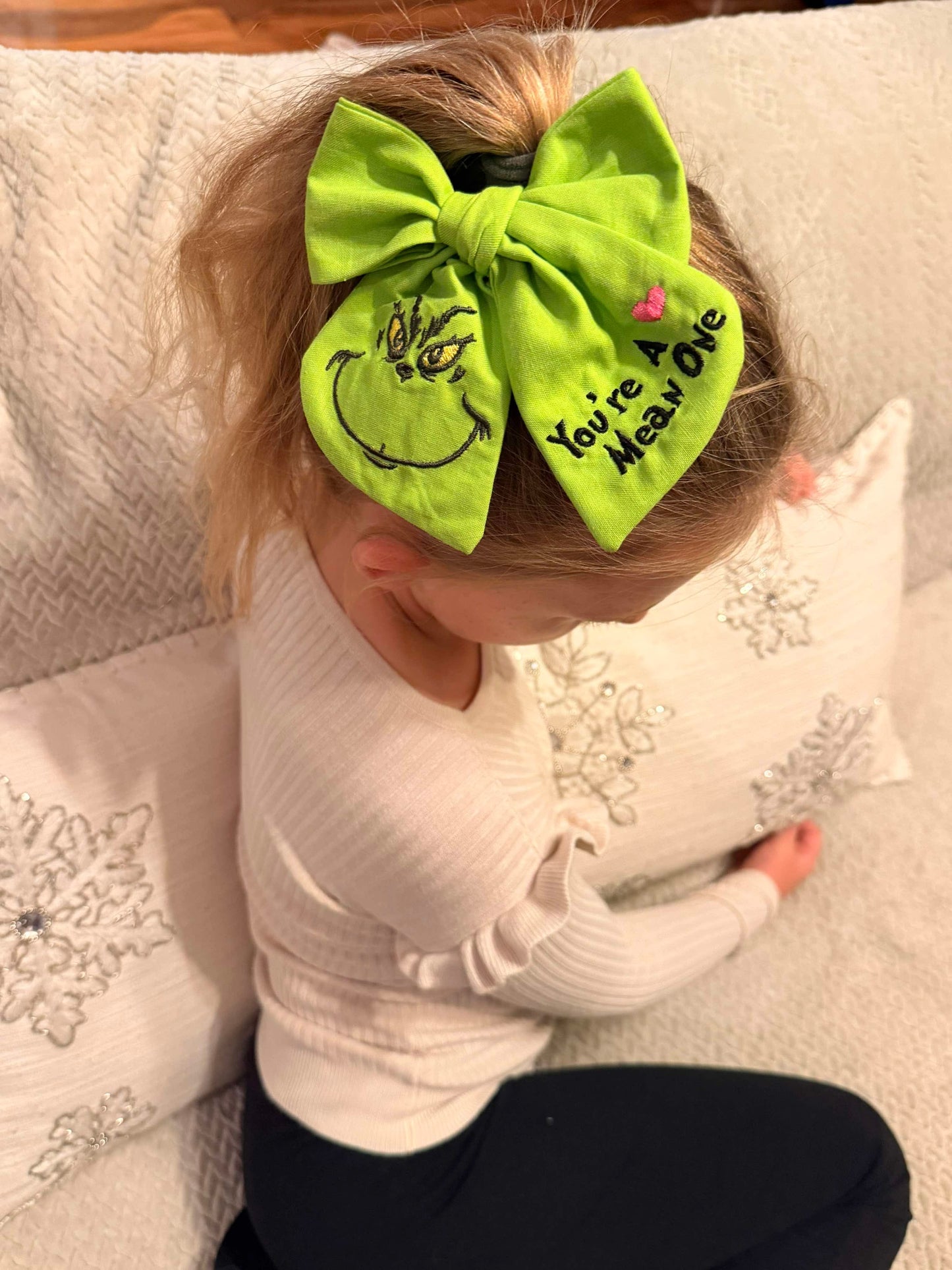 Meanie Greenie Collab with LVC and The Willing Accomplice - Solid Green Bows