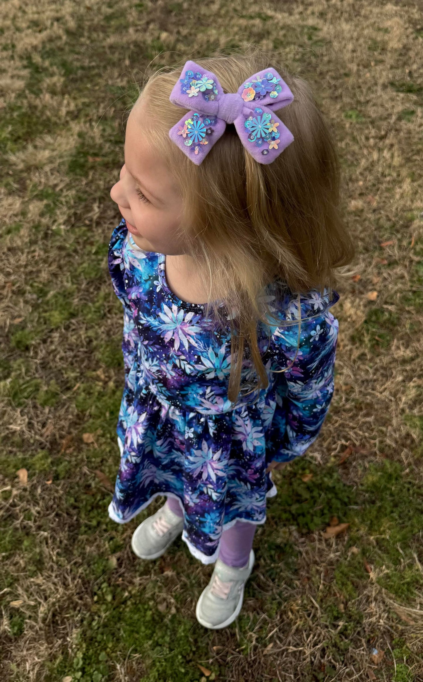 Velvet Sequin Pinwheel Bows